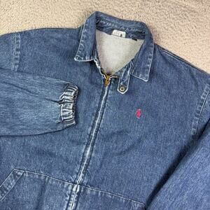 Vintage Polo Ralph Lauren Denim Jacket XL Bi-swing Chinstrap USA Made 80s 90s